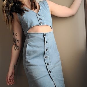 See by Chloe Denim Keyhole Dress